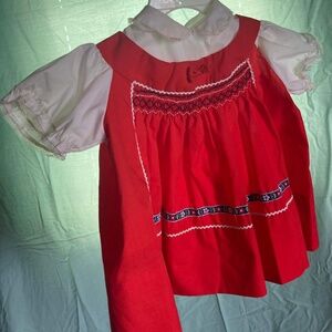 Vintage red baby dress
